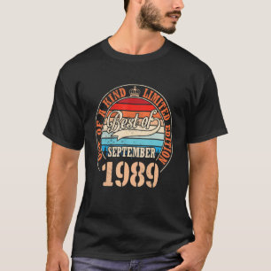 Camiseta Mejor De Septiembre De 1989 Una Edición De A Kind 