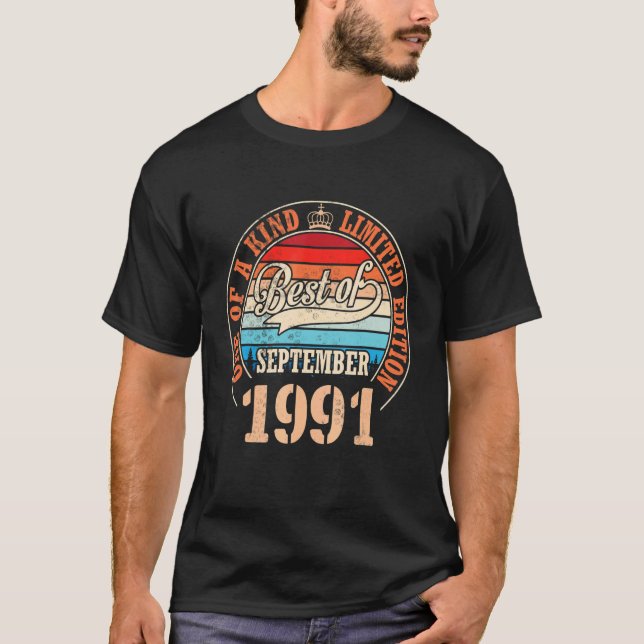 Camiseta Mejor De Septiembre De 1991 Una Edición De A Kind  (Anverso)