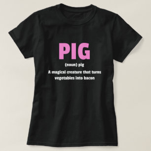 Camiseta Mejor Definición Hilariana de Bacon de Cerdo