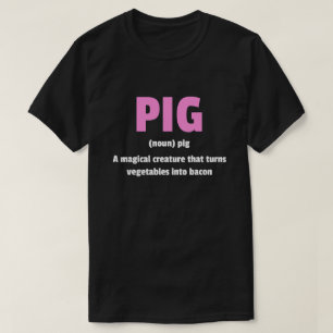 Camiseta Mejor Definición Hilariana de Bacon de Cerdo