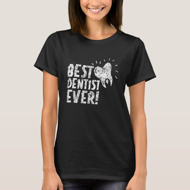 Camiseta Mejor Dentista de la Odontología del Trabajo Denti (Anverso)