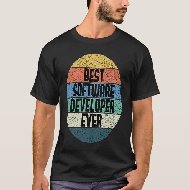 Camiseta Mejor desarrollador de software Ever Coding Coder  (Anverso)