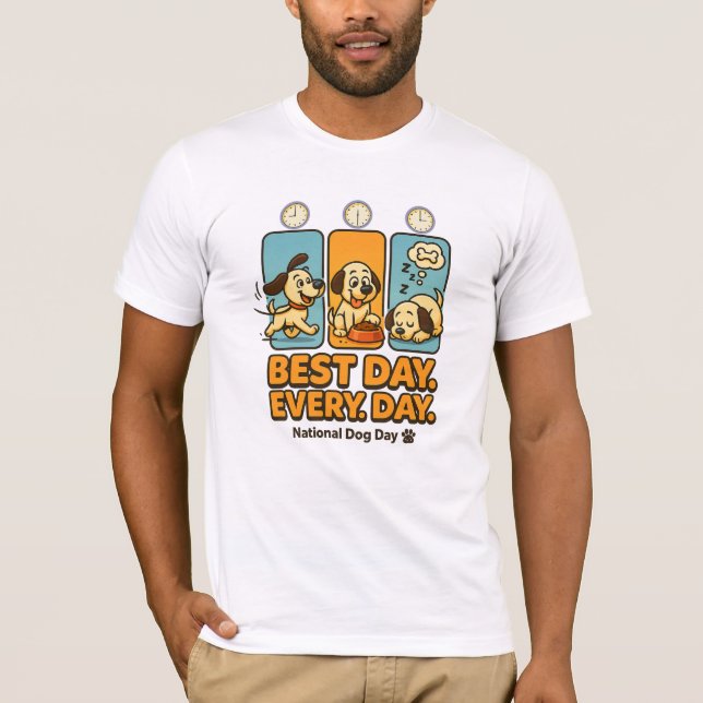 Camiseta Mejor Día Cada Día - Divertido Día Nacional del Pe (Anverso)