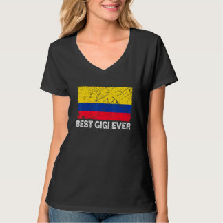 Camiseta Mejor Día de la Madre Bandera de Colombia Retro