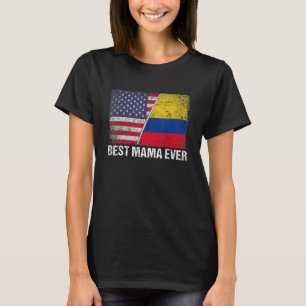 Camiseta Mejor Día de la Madre Colombia Bandera de los Esta