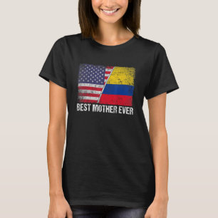 Camiseta Mejor Día de la Madre Colombia Bandera de los Esta