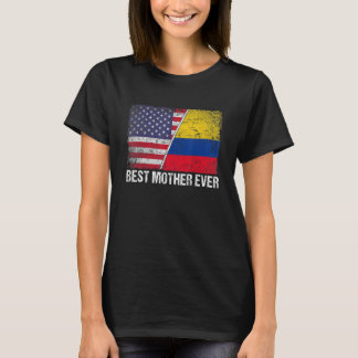 Camiseta Mejor Día de la Madre Colombia Bandera de los Esta