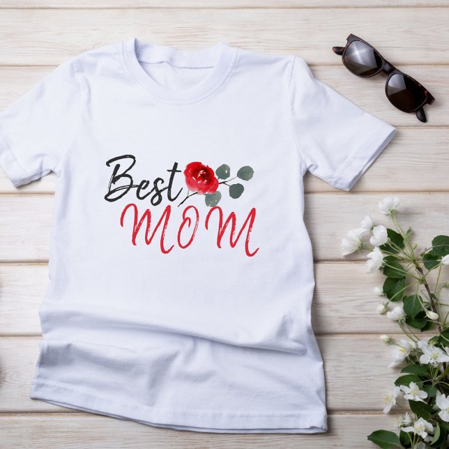 Camiseta Mejor Día de la Madre de la Madre Rosa Roja (Subido por el creador)