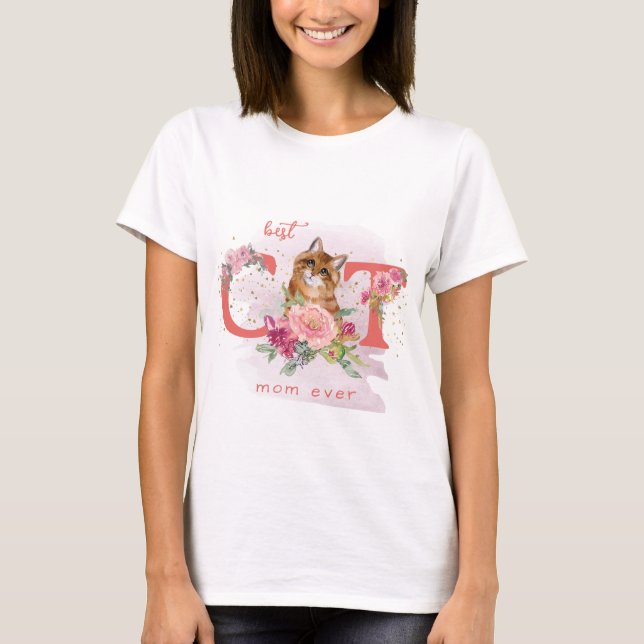 Camiseta Mejor Día de la Madre del Ilustracion Gato que jam (Anverso)