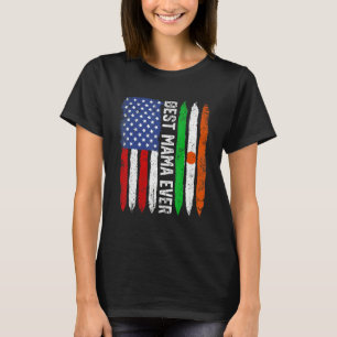 Camiseta Mejor Día de la Madre Níger Retro Bandera