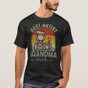 Camiseta Mejor Día de la Madre Retro de la Abuela Artista