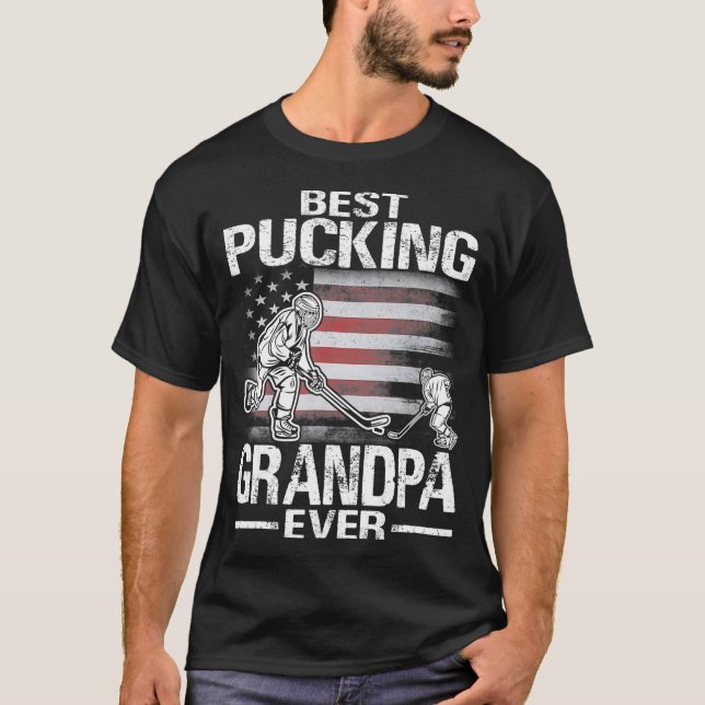 Camiseta Mejor Día de los Padres del Abuelo Jamás Hockey (Anverso)