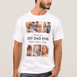 Camiseta Mejor Día de los Padres del Collage de fotos