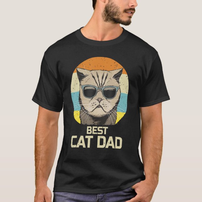 Camiseta Mejor Día de los Padres Famosos Retro De Gafas De  (Anverso)