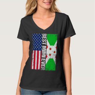 Camiseta Mejor Día de Madre Mimi Burundi Bandera Estadounid