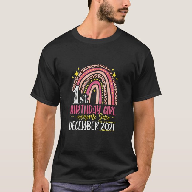 Camiseta Mejor Día de Nacimiento del Leopardo Rosa Decoraci (Anverso)