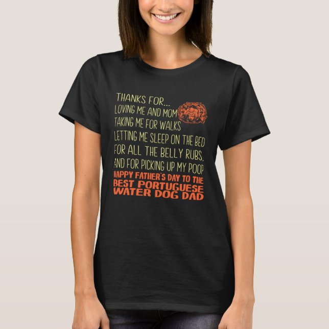 Camiseta Mejor Día de Papá Noel de Perro de Agua Portugués (Anverso)