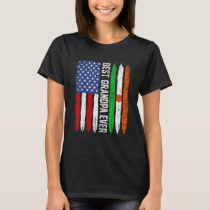 Camiseta Mejor Día del Abuelo para el Padre Níger Us Bander