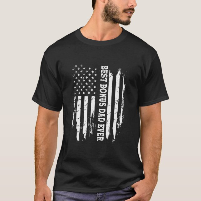 Camiseta Mejor Día del Padre de la Bandera Americana (Anverso)