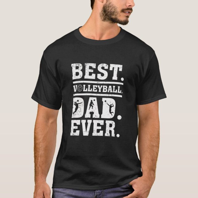 Camiseta Mejor Día del Padre de Voleibol divertido (Anverso)