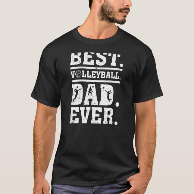 Camiseta Mejor Día del Padre de Voleibol divertido (Anverso)