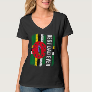 Camiseta Mejor Día del Padre Dominicano con Bandera