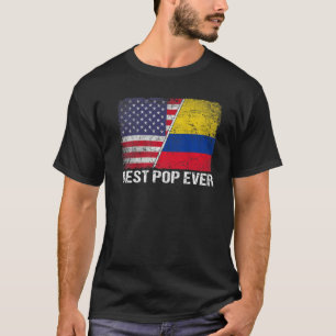 Camiseta Mejor Día del Padre en Colombia Bandera de los Est