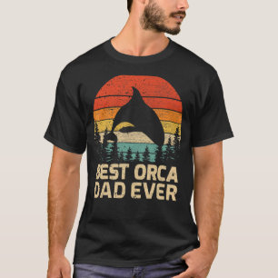 Camiseta Mejor Día del Padre Orca para los Hombres Retro Vi