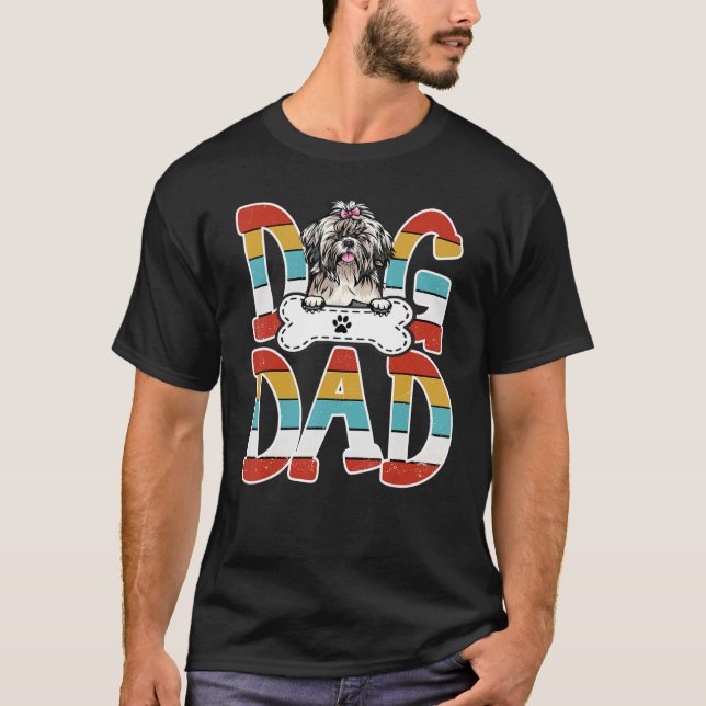 Camiseta Mejor Día del Padre Shih Tzu Dad Shih Tzu 2023 (Anverso)