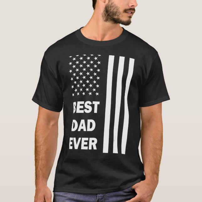 Camiseta Mejor Día del Padre Y Día De La Bandera Estadounid (Anverso)