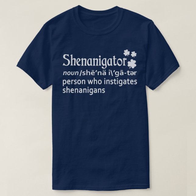 Camiseta Mejor Día Gracioso de Shenanigans Definición de St (Diseño del anverso)