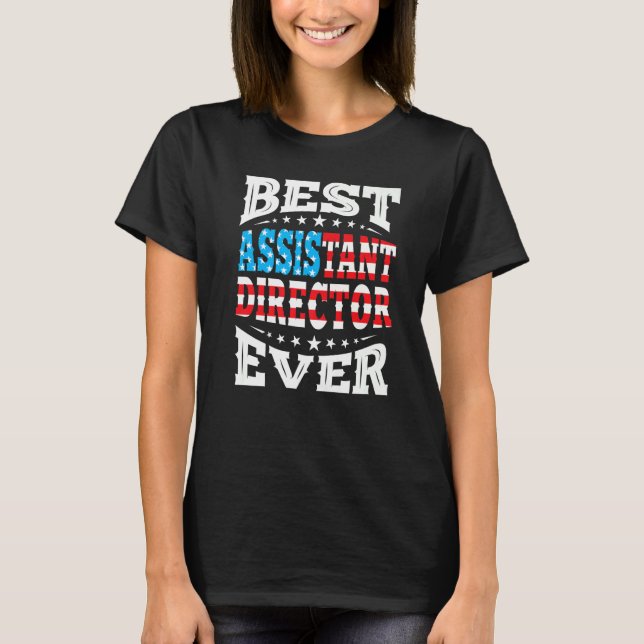 Camiseta Mejor Director Asistente 4º Cuarto De Julio Usa Am (Anverso)