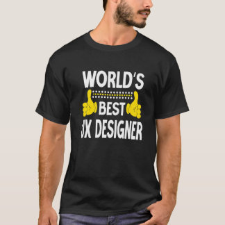 Camiseta Mejor Diseñador UX de mundo Profesional de Título 