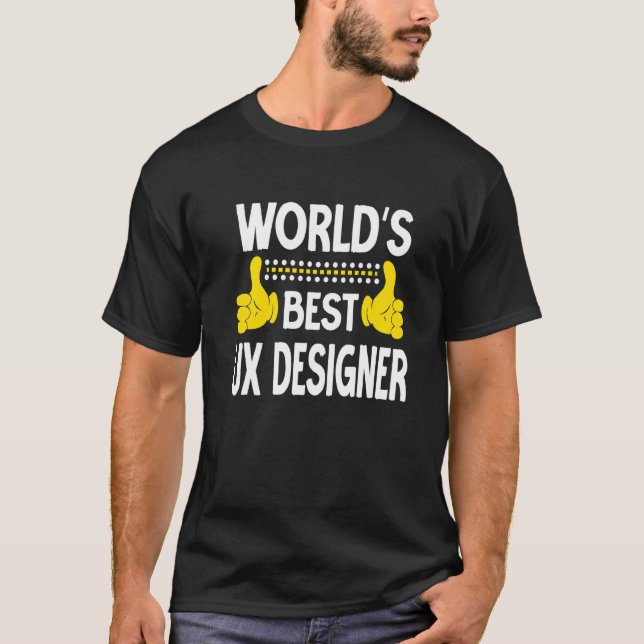 Camiseta Mejor Diseñador UX de mundo Profesional de Título  (Anverso)