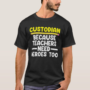 Camiseta Mejor Diseño Custodio para Hombres Escuela Janitor