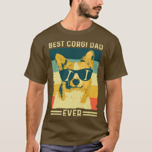 Camiseta Mejor Diseño De Regalo Retro De Corgi Dad