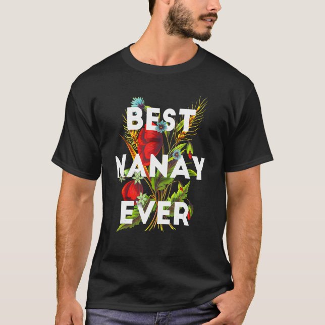 Camiseta Mejor diseño floral para mamá filipina de Nanay (Anverso)