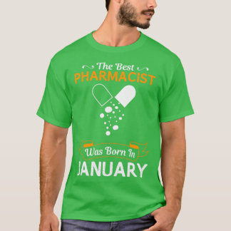 Camiseta Mejor Diseño Gracioso De La Farmacéutica Enero Par