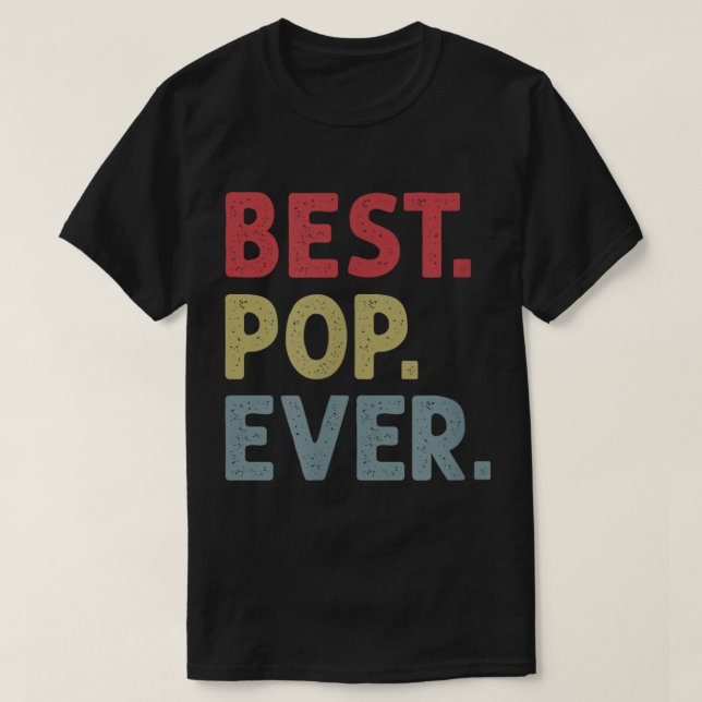 Camiseta Mejor diseño pop para abuelo o papá (Diseño del anverso)