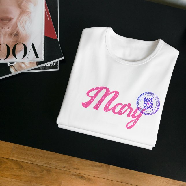 Camiseta Mejor distintivo de guión rosa de bonito (Subido por el creador)