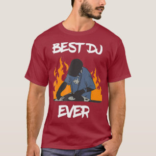 Camiseta Mejor DJ de todo el mundo Hip Hop Turntable y Flam