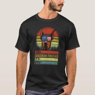 Camiseta Mejor Doberman Pinscher Papá Vintage Perro