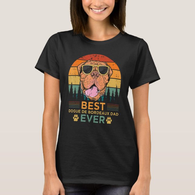 Camiseta Mejor Dogue De Bordeaux Dad Ever (Anverso)