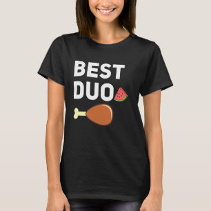 Camiseta Mejor Dúo Divertido Pollo Frito Sandía