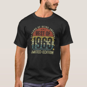 Camiseta Mejor Edición Limitada De 1963 Cumpleaños De 60 Añ
