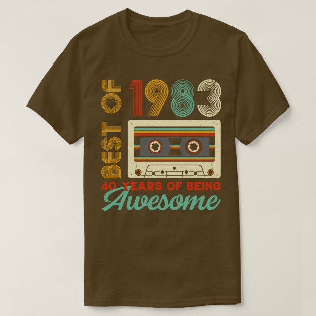 Camiseta Mejor Edición Limitada De 1983 Cumpleaños 1 (Diseño del anverso)