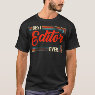Camiseta Mejor Editor de Retro Vintage Ever Mundos más gran