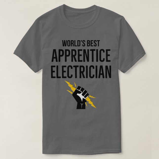 Camiseta Mejor Electricista Aprendiz del Mundo (Diseño del anverso)