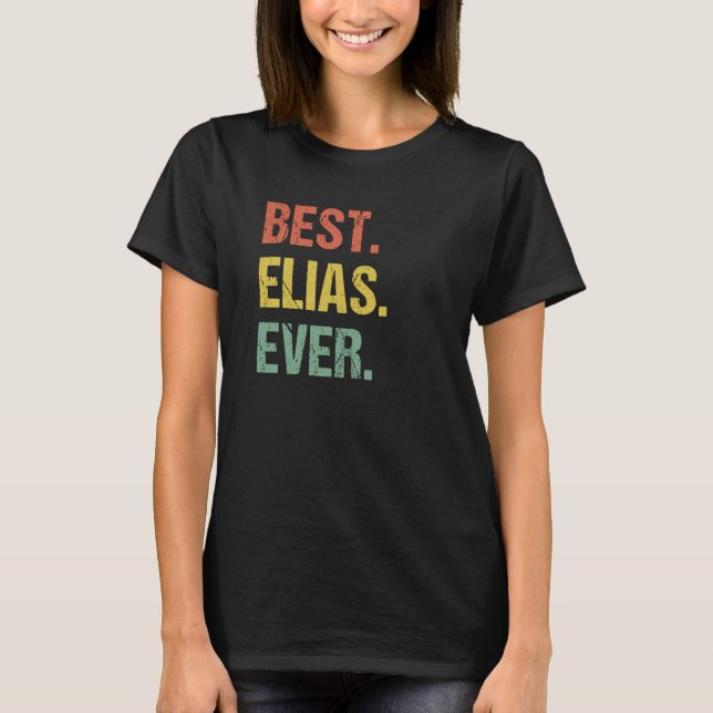 Camiseta Mejor Elias Nombre Retro Humor Nickname (Anverso)