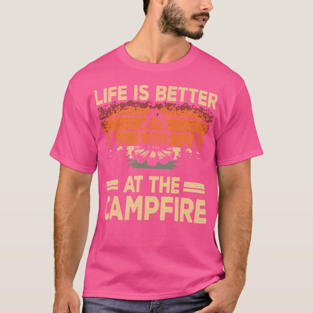 Camiseta Mejor En El Campfire Outdoorlife Camping (Anverso)